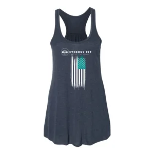 Cynergy Flag Flowy Racerback Tank