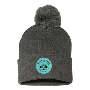 Cynergy Patch Pom-Pom Beanie
